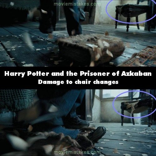 Chiếc ghế với lớp vải bị rách ở chỗ ngồi xuất hiện khác nhau nhiều lần trong các cảnh quay của phim Harry Potter and the Prisoner of Azkaban (Harry Potter và tên tù nhân ngục Azkaban)